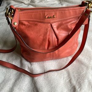 COACH Ashley Pink Shoulder Bag w/ Charm